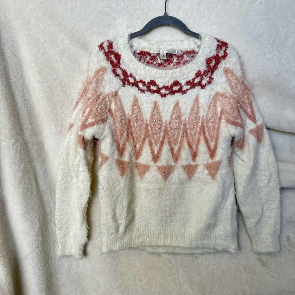 Lauren Conrad‎ Mohair Fuzzy Texture Aztec Sweater Small